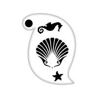 Mk Kreatív Stúdió Arcfestés sablon - Kagyló minta