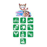 Mk Kreatív Stúdió Mk Body Deco Csillámtetoválás sablon szett 10 db-os -Fiús