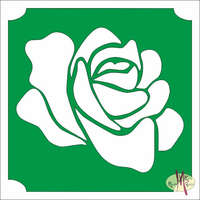 Mk Kreatív Stúdió 5x5 cm-es Csillám tetoválás sablon - Rózsa virág 20