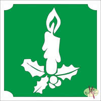 Mk Kreatív 5x5 cm-es Csillám tetoválás sablon - Karácsonyi gyertya 24