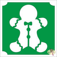 Mk Kreatív Stúdió 5x5 cm-es Csillámtetoválás sablon - Mézeskalács 71