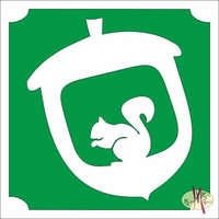 Mk Kreatív Stúdió 5x5 cm-es Csillámtetoválás sablon - Mókus 101