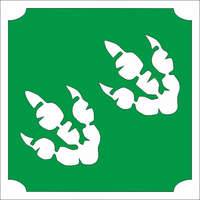 Mk Kreatív Stúdió 5x5 cm-es Csillámtetoválás sablon - Dino lábnyom 297