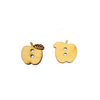 ACH Gomb - Fa alma 1,5x1,5x0,2 cm