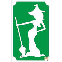 Mk Kreatív Stúdió 8x5 cm-es Csillámtetoválás sablon - Boszorkány 102