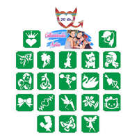 Mk Kreatív Stúdió Mk Body Deco Csillámtetoválás sablon szett 20 db - Lány