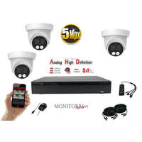 Monitorrs Security - AHD dóm kamerarendszer 3 kamerával 5 Mpix - 6197K3