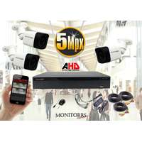 Monitorrs Security - AHD kamerarendszer 3 kamerával 5 Mpix - 6198K3