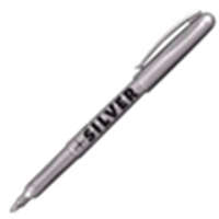 Centropen Alkoholos filc, OHP, 1 mm, CENTROPEN M-2670, ezüst