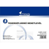 Victoria Paper Menetlevél, tehergépjármű, 100 lap, A5, fekvő, VICTORIA, D.GÉPJ.21.