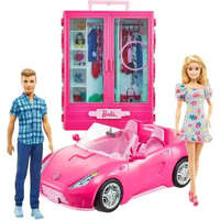 Mattel® Mattel Barbie és Ken babák ruhásszekrénnyel és kabrióval