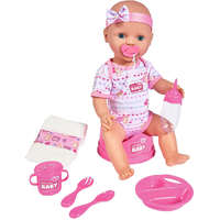 Simba Toys® Simba Toys New Born Baby - 6 funkciós, interaktív lány baba 43cm (105039005)