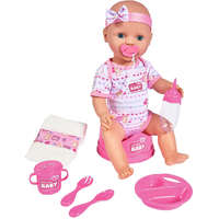 Simba Toys Simba Toys New Born Baby - 6 funkciós, interaktív lány baba 43cm (105039005)