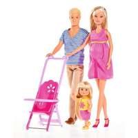 Simba Toys Steffi Love - Terhes Steffi és Kevin babák kislányukkal (csomagolássérült)