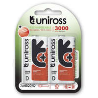 Uniross Uniross D/góliát 1,2V 3000mAh Ni-MH HYBRIO akkumulátor 2db/csomag