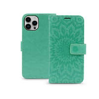 Haffner Mezzo Book Flip bőrtok - Apple iPhone 15 - mandala zöld