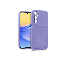 Haffner Samsung A155 Galaxy A15 4G/Galaxy A15 5G szilikon hátlap kártyatartóval - Card Case - lila