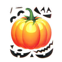 Halloween-i matrica szett - tök - 15 részes (58131C)