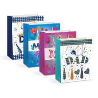 Family Family Ajándéktasak - papír - 265 x 127 x 330 mm - 4 féle / csomag - 12 db / csomag (58306)