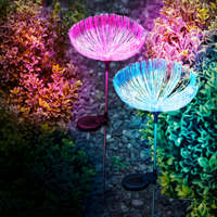 Garden of Eden Garden of Eden Száloptikás szolár medúza - 80 cm - színes LED (11755)