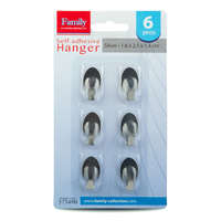 Family Family Öntapadós akasztó - rozsdamentes acél - 6 db / csomag (57349B)