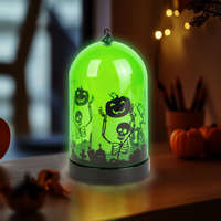 Family Family Halloween-i LED dekor - zöld - 3 x AAA - 8 x 12,5 cm (56570B)