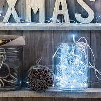 Family Family Fényfüzér - 50 db LED - hidegfehér - hálózati - 5 m - 8 program (58900B-WH)