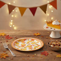 Papírtányér szett - tökös - 2 méret - 12 db / csomag (59034)