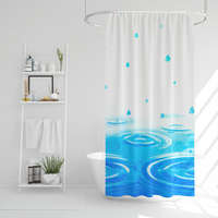 Family Family Zuhanyfüggöny - 3 féle - kék, tavasz, kockás mintás - 180 x 180 cm (11526B)