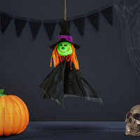 Halloween-i dekoráció - felakasztható - boszorkány - 48 x 44 cm (56594A)