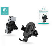 Devia Devia szellőzőrácsba illeszthető vezeték nélküli autós töltő/tartó - 5V/2A - Devia Sensor Car Air Vent Wireless Charger Phone Holder - 10W - Qi szabványos - fekete