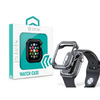 Devia Apple Watch ütésálló védőtok - Devia Sport Series Shockproof Case For iWatch - 45 mm - fekete/átlátszó