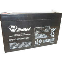 Diamec Diamec DM6-7.2 6V 7.2Ah zselés ólom akkumulátor gondozásmentes