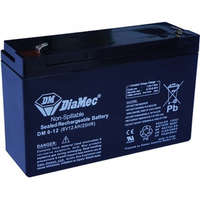 Diamec Diamec DM6-12 6V 12Ah zselés ólom akkumulátor gondozásmentes