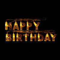 Family Family Születésnapi LED-es fényfüzér - "Happy Birthday" - 13 LED - 2 x AA - 2 m (56529B)