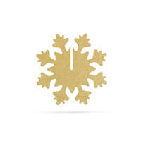 Family Family Karácsonyi dekor - jégkristály - arany - 7 x 7 cm - 5 db / csomag (58252B)