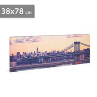 Family Family LED-es fali hangulatkép - "New York" - 2 x AA, 38 x 78 cm (58484)