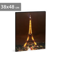 Family Family LED-es fali hangulatkép - "Eiffel torony" - 2 x AA, 38 x 48 cm (58485)