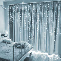 Family Family Fényfüggöny - 100 db LED - hidegfehér - hálózati - IP44 - 2,2 m - 8 program (58902B)