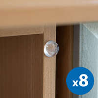 Ajtóütköző szett - öntapadós, átlátszó - 18 mm - 8 db / csomag (56192)