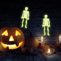 Foszforeszkáló csontváz szett - halloween-i dekoráció - 10 db / csomag (58104)