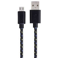 Hama Hama adatkábel microUSB,SZÖVET 1M, FEKETE (20074)