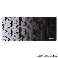 SHARKOON Sharkoon Egérpad - Skiller SGP30 XXL HEX (900 x 400 x, 2,4 mm; varrott szélek; fekete)