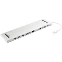 SANDBERG Sandberg Notebook Dokkoló - USB-C 10-in-1 Docking Station (USB-C, HDMI/VGA, 3x USB3.0, 1x RJ-45, Audio, kártyaolvasó)