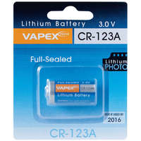 Vapex Vapex CR123A méretű Li-MnO2 elem 3.0V 1400mAh