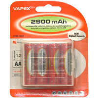 Vapex Vapex 4 db AA méretű NiMH ceruza akkumulátor 1.2V 2900mAh akkutartó