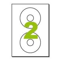 MOS Etikett címke univerzális 117 mm-es átmérő CD-hez / DVD-hez 2 db/ív, 200 db/csomag (letölthető sablon a leírásban)