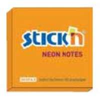 STICK&#039;N Öntapadós jegyzettömb STICK&#039;N (21164) 76X76mm neon narancs 100lap