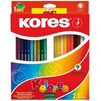 Kores Színes ceruza készlet, hatszögletű, Kores Hexagonal, 24 különböző szín, 24 db/készlet (IK100124)