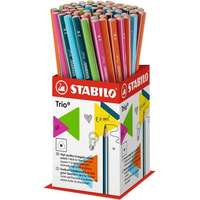 Stabilo Ceruza, 2B, háromszögletű, vékony, Stabilo Trio, olajzöld test (369/2B)